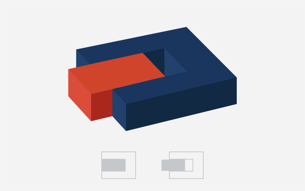 An example of a part being ejected without draft angles.