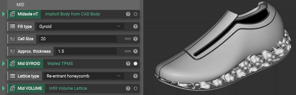 Animation demonstrating the ease of editing lattice blocks in nTop.